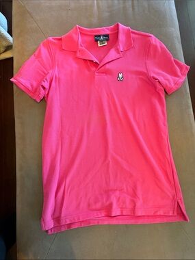 Psycho Bunny Men's Hot Pink sz 3 Polo Shirt